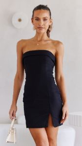 Crystal Mini Dress - Black sold by Billy J