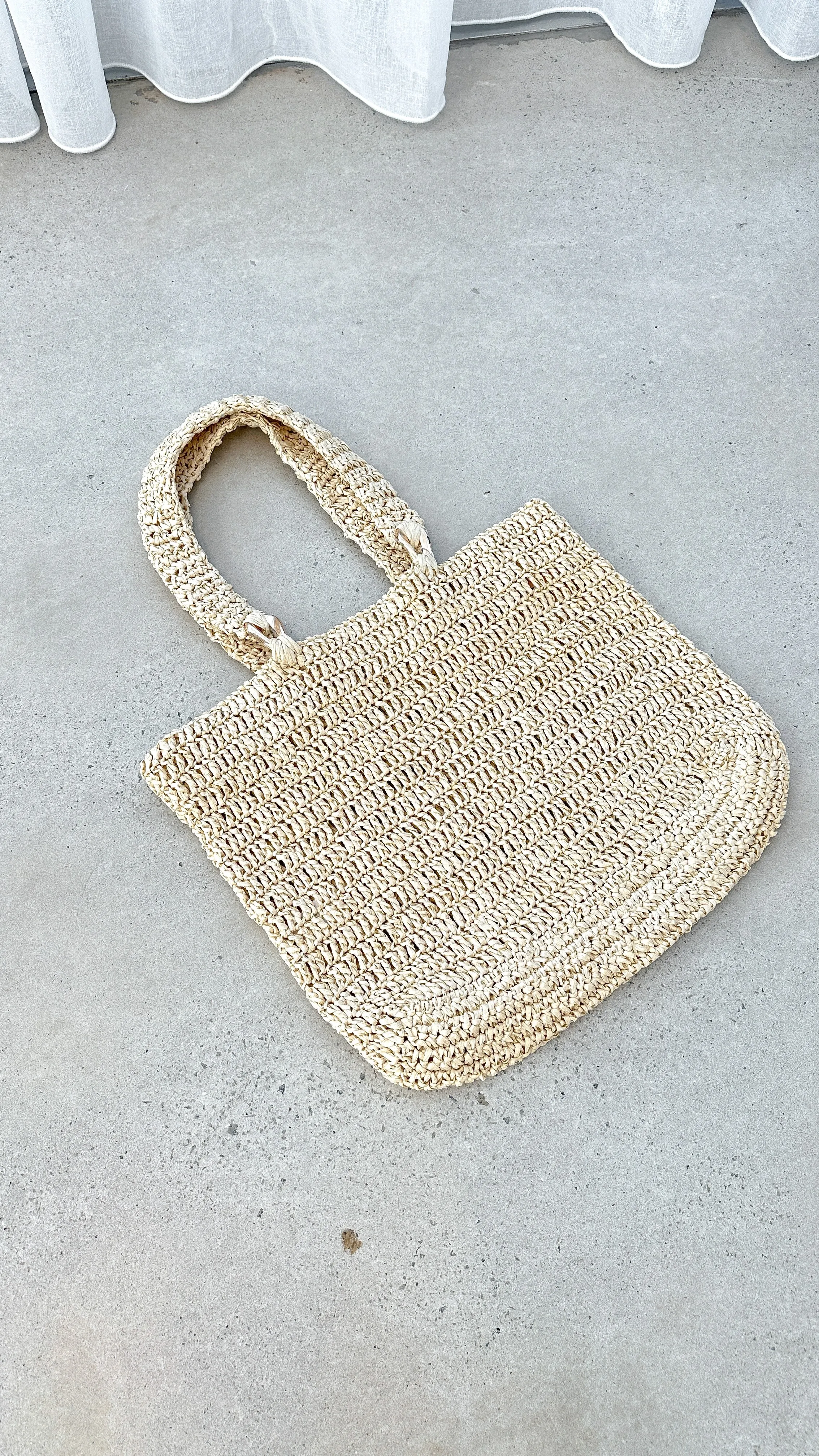 Ocean Tote Bag - Natural Raffia sold by Billy J