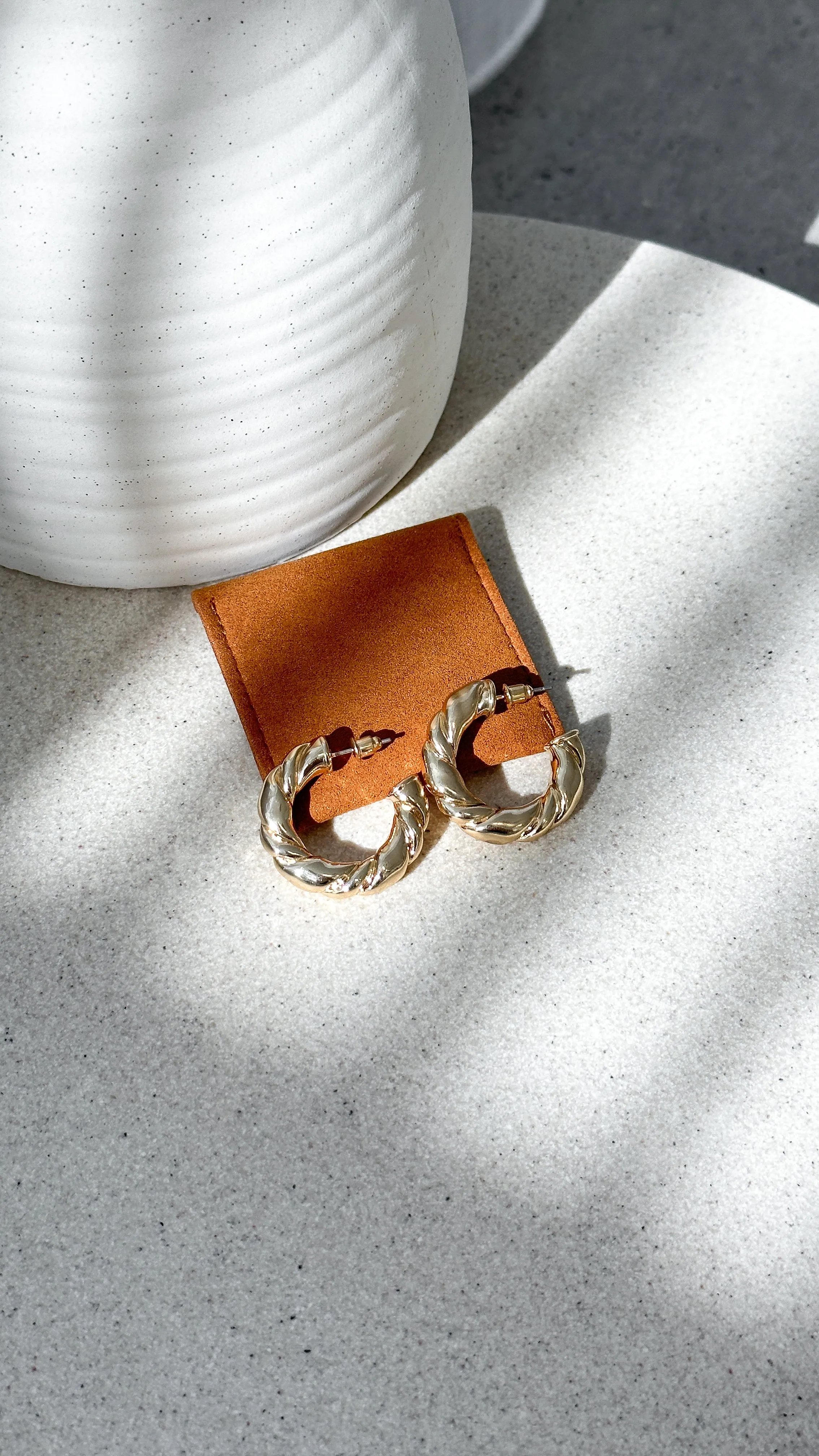 Amalie Hoop Earrings - Gold sold by Billy J product image thumbnail 2