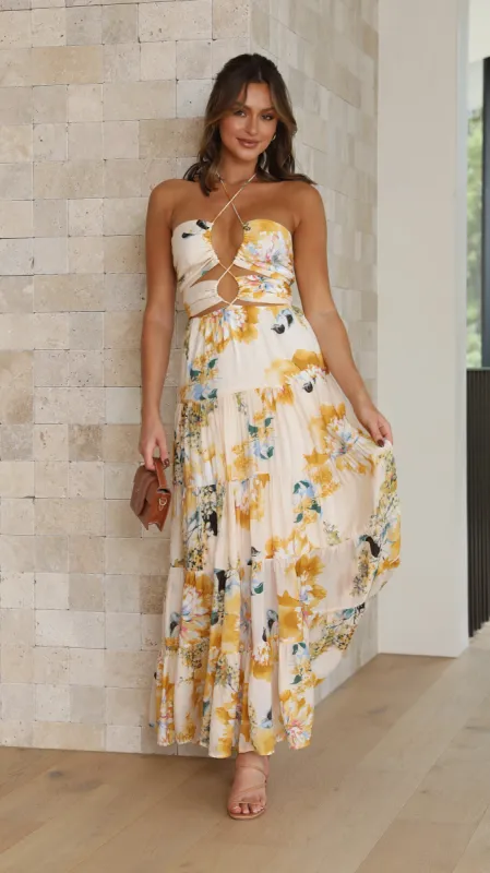 Romie Maxi Dress - Yellow sold by Billy J