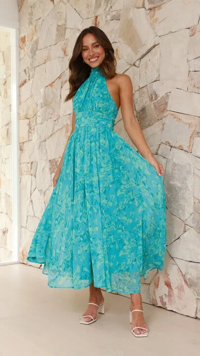 Zahava Maxi Dress - Green Floral sold by Billy J