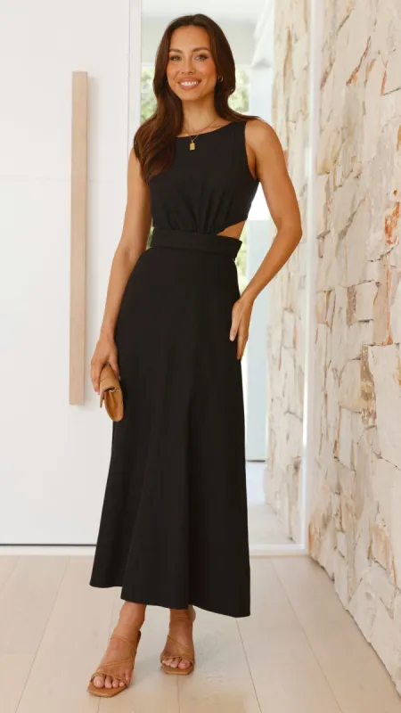 Kimberley Midi Dress - Black sold by Billy J
