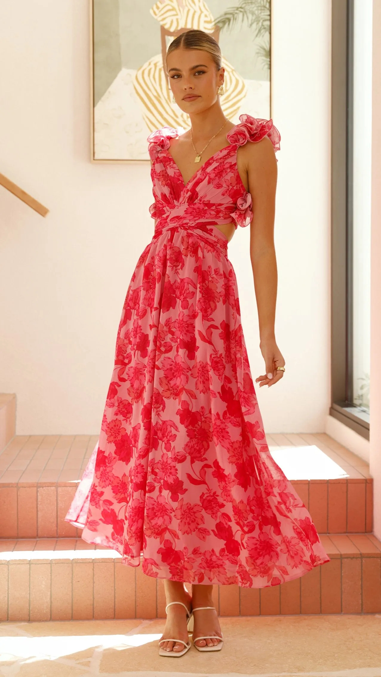 Galilhai Maxi Dress - Pink Floral sold by Billy J product image thumbnail 5