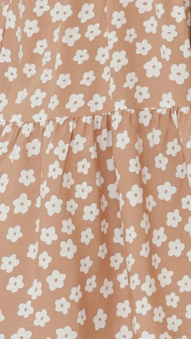 Edaline Mini Dress - Nude Floral sold by Billy J product image thumbnail 5