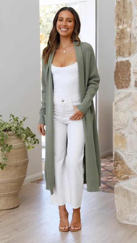 Nadine Cardigan - Khaki sold by Billy J