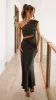 Emily One Shoulder Maxi Dress - Black sold by Billy J