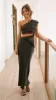 Emily One Shoulder Maxi Dress - Black sold by Billy J