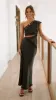 Emily One Shoulder Maxi Dress - Black sold by Billy J