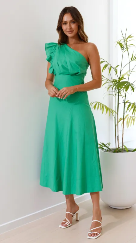 Stassie Midi Dress - Green sold by Billy J