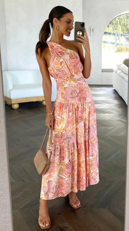 Jayma Maxi Dress - Pink/Orange Floral sold by Billy J