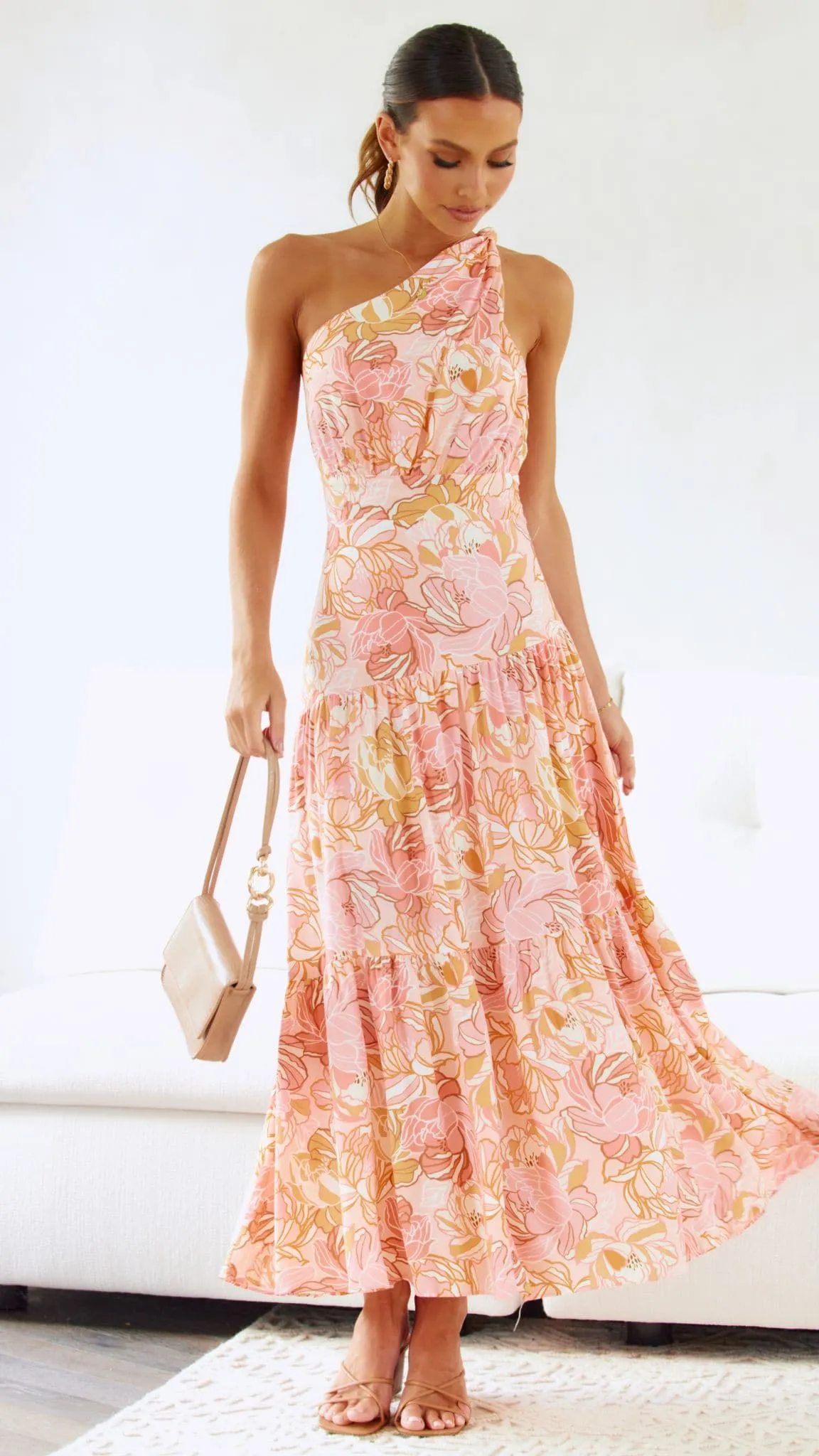 Jayma Maxi Dress - Pink/Orange Floral sold by Billy J product image thumbnail 4