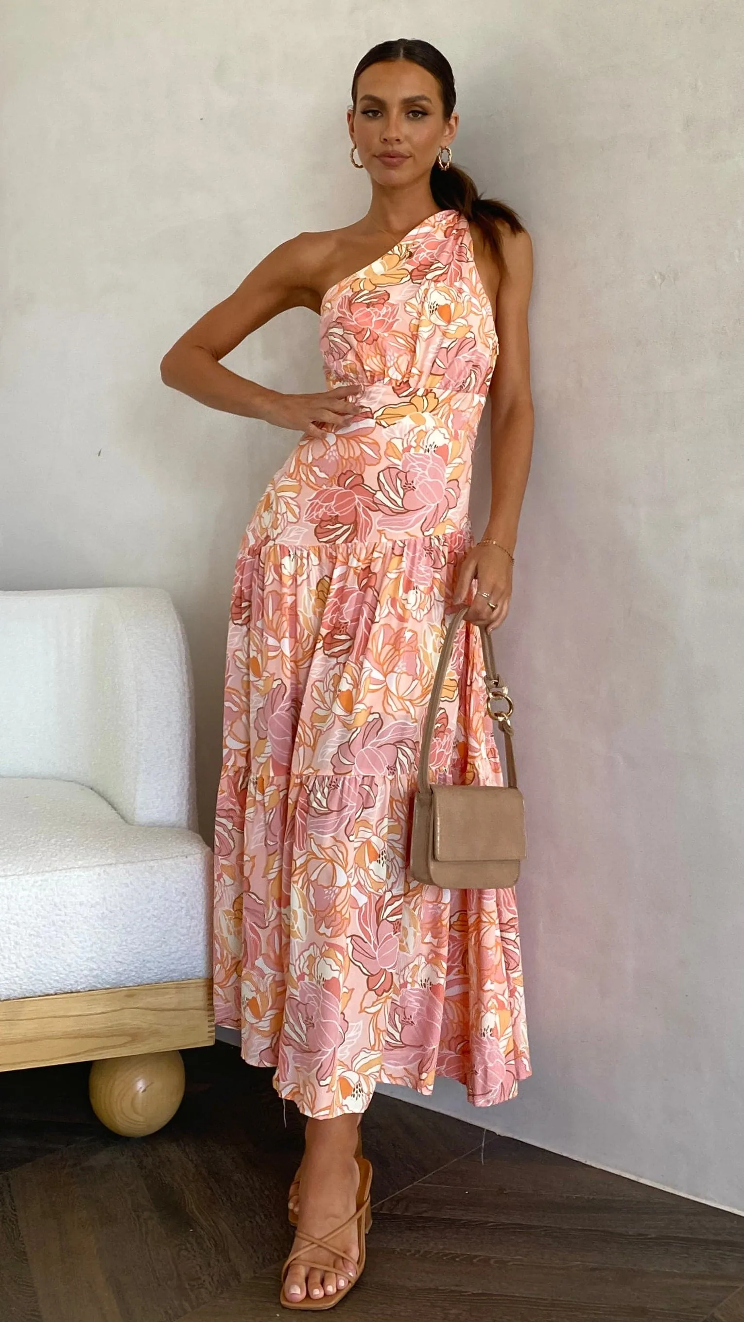 Jayma Maxi Dress - Pink/Orange Floral sold by Billy J product image thumbnail 2