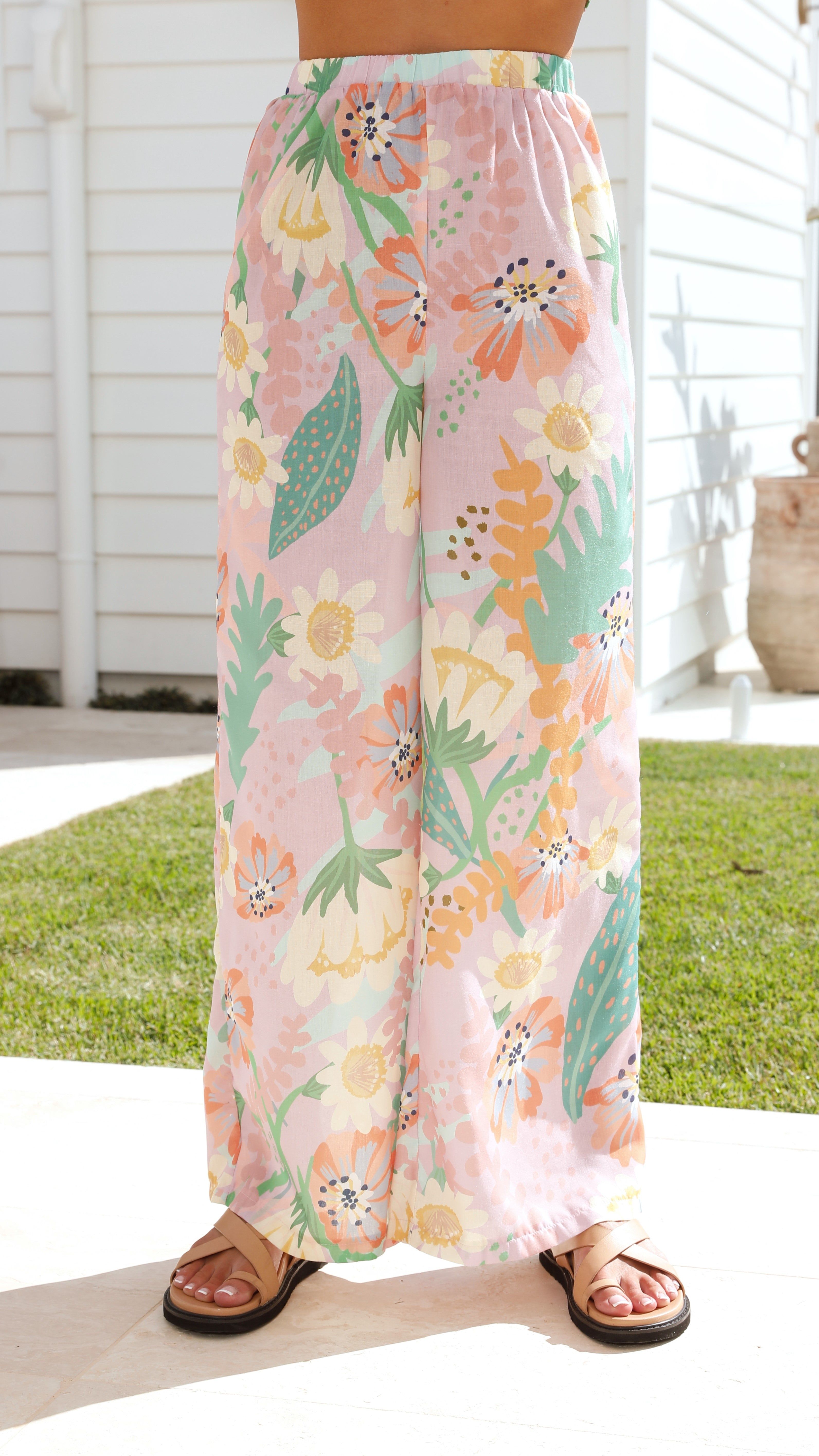 Stella Button Up Shirt and Pants Set - Pink Multi sold by Billy J product image thumbnail 4