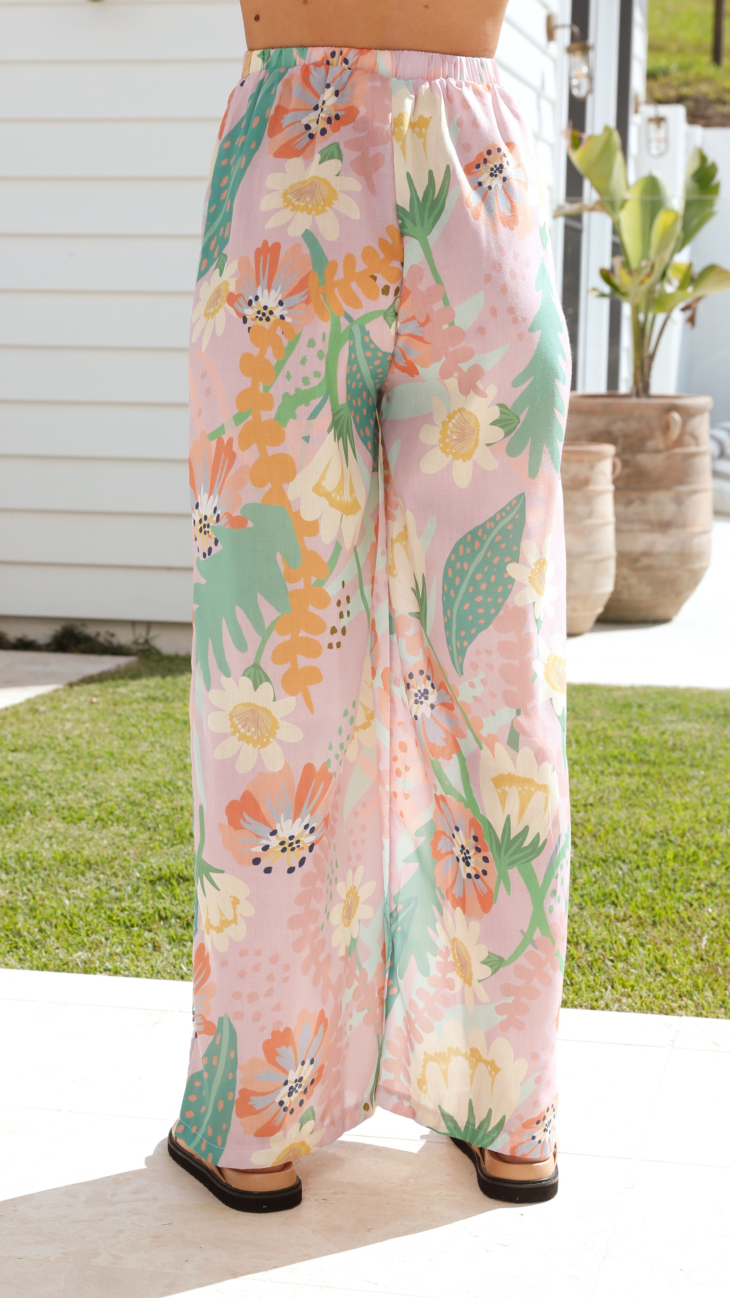 Stella Button Up Shirt and Pants Set - Pink Multi sold by Billy J product image thumbnail 3