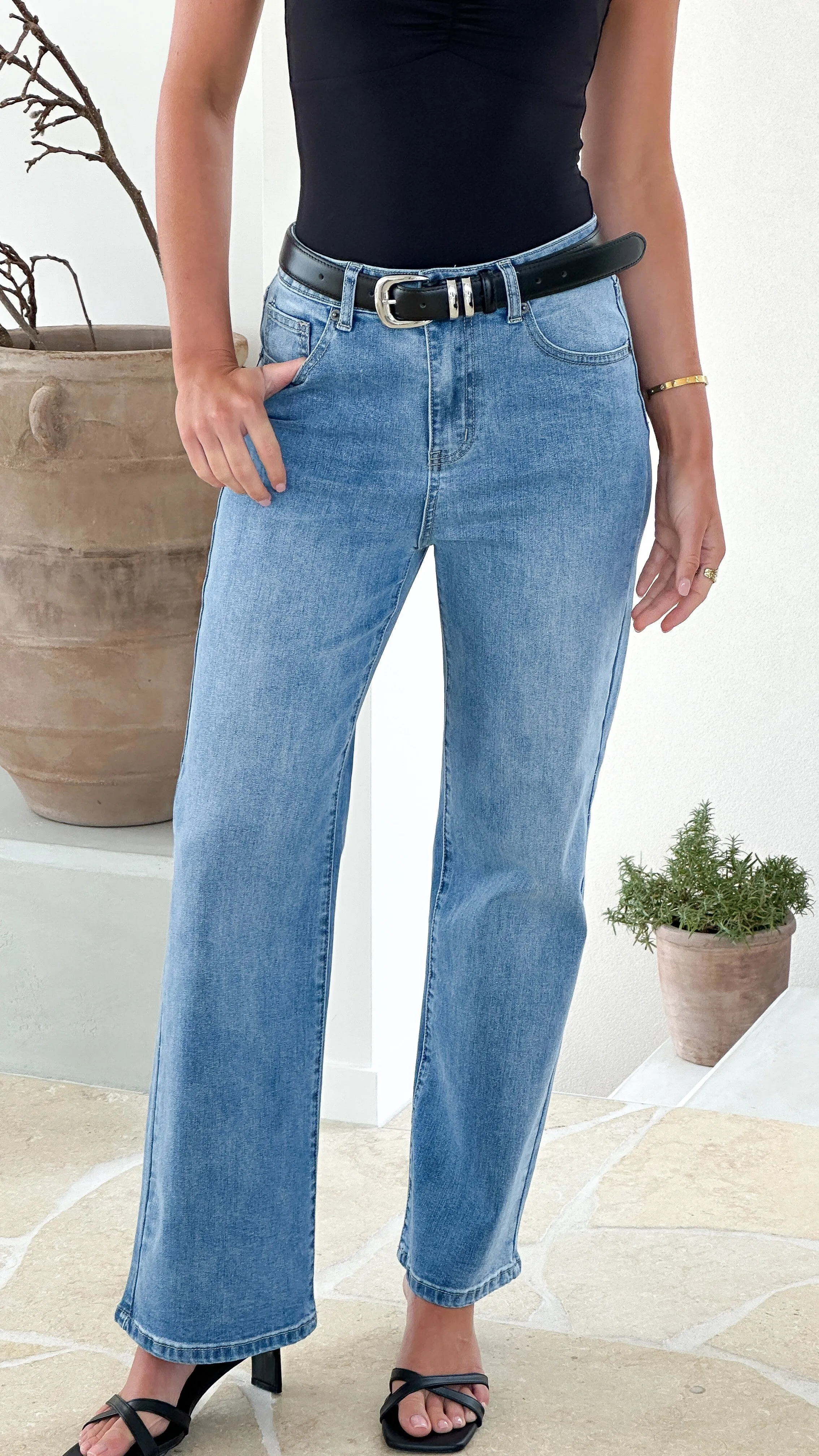 Demi Wide Leg Jeans - Denim sold by Billy J product image thumbnail 5