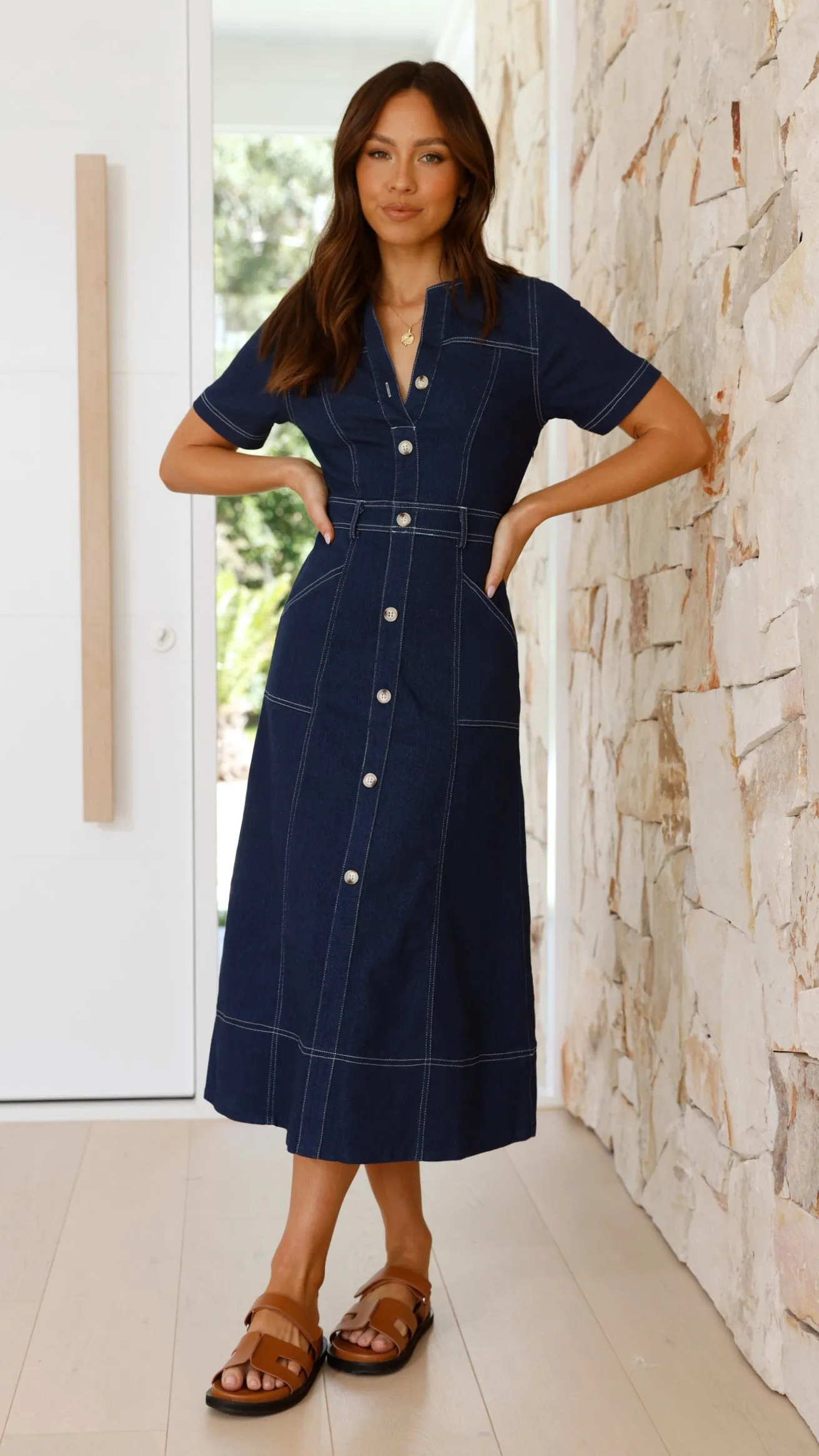 Laddie Midi Dress - Indigo sold by Billy J product image thumbnail 5