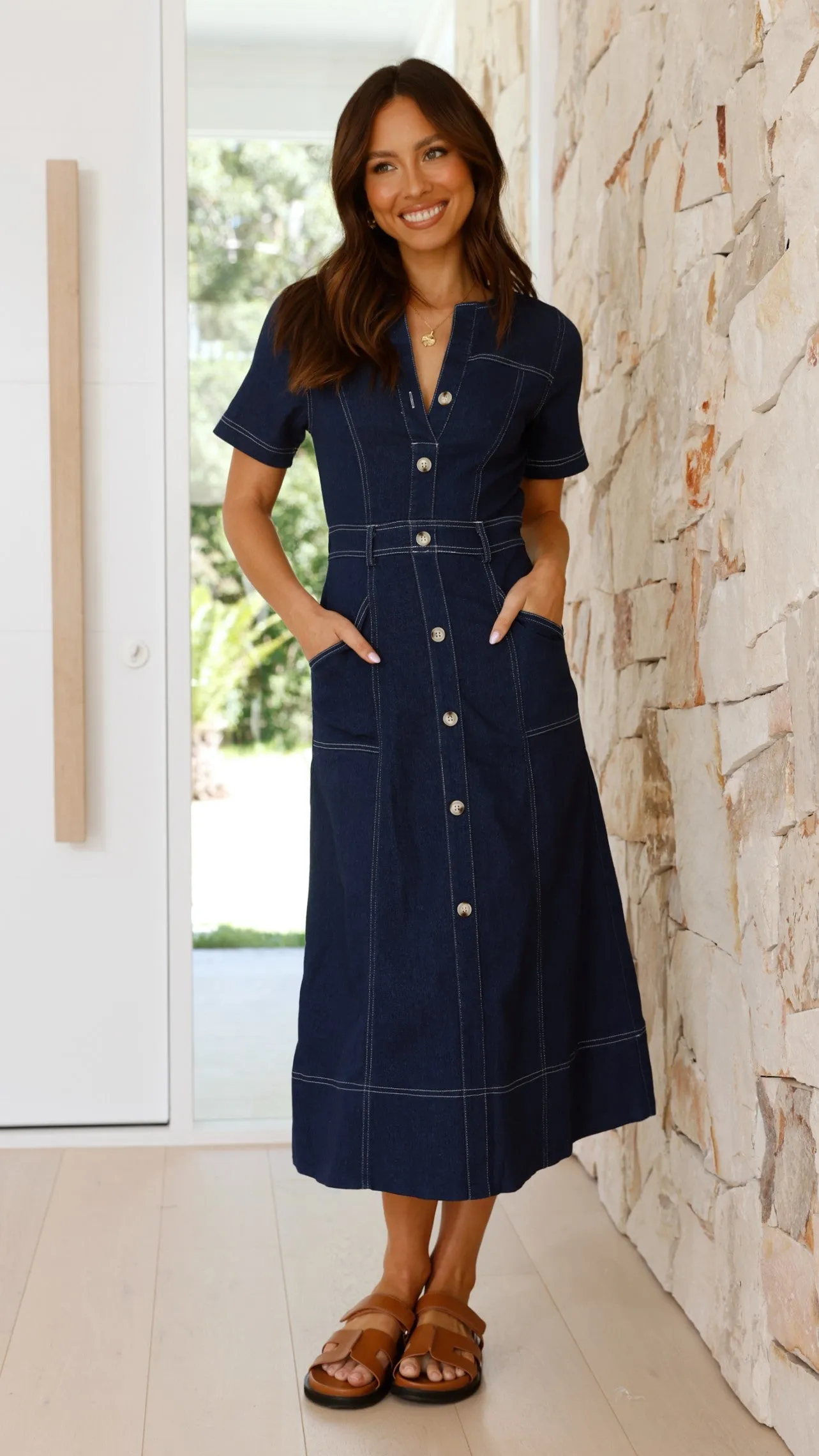 Laddie Midi Dress - Indigo sold by Billy J product image thumbnail 4