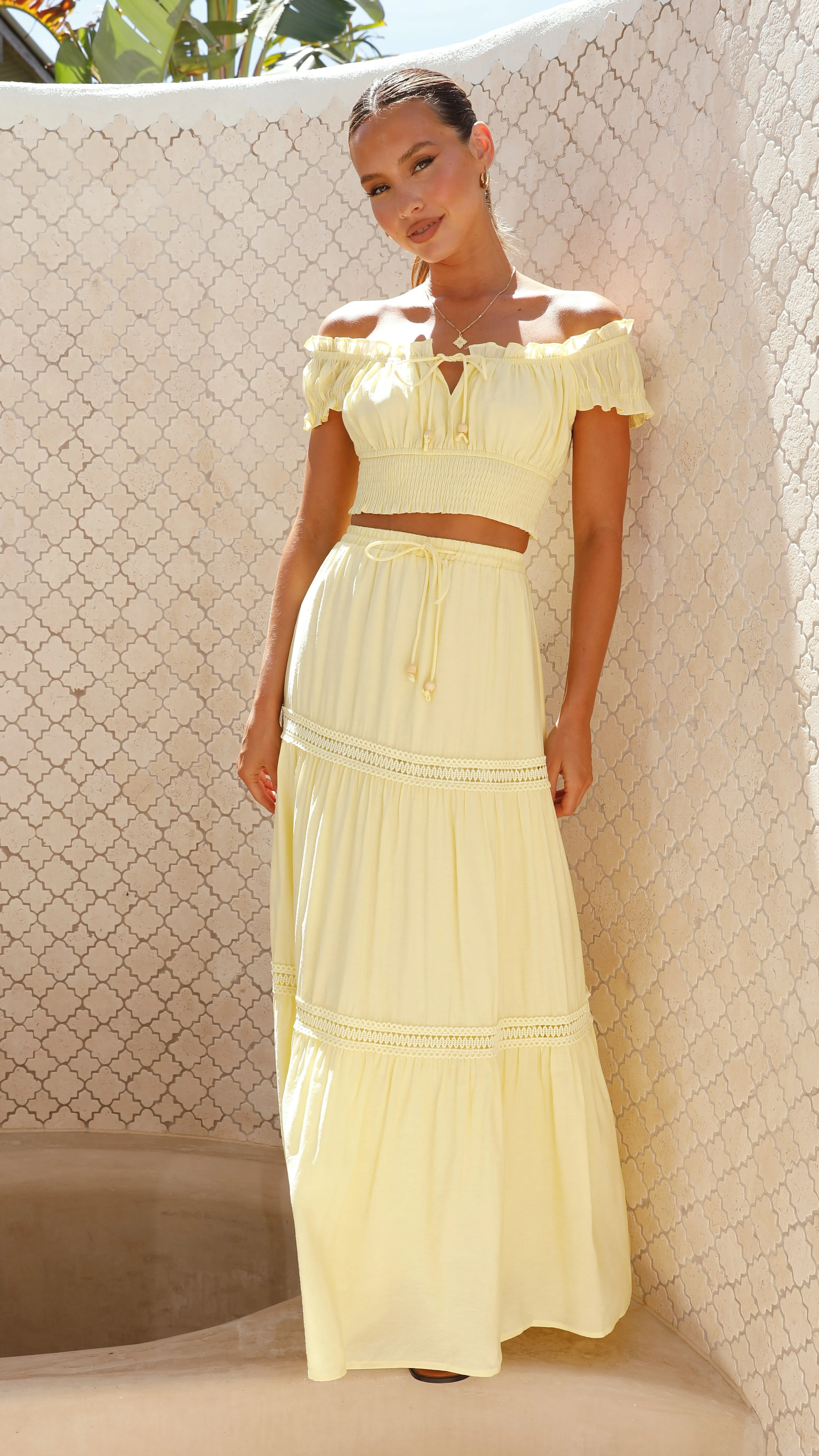 Vanida Maxi Skirt - Yellow sold by Billy J product image thumbnail 4