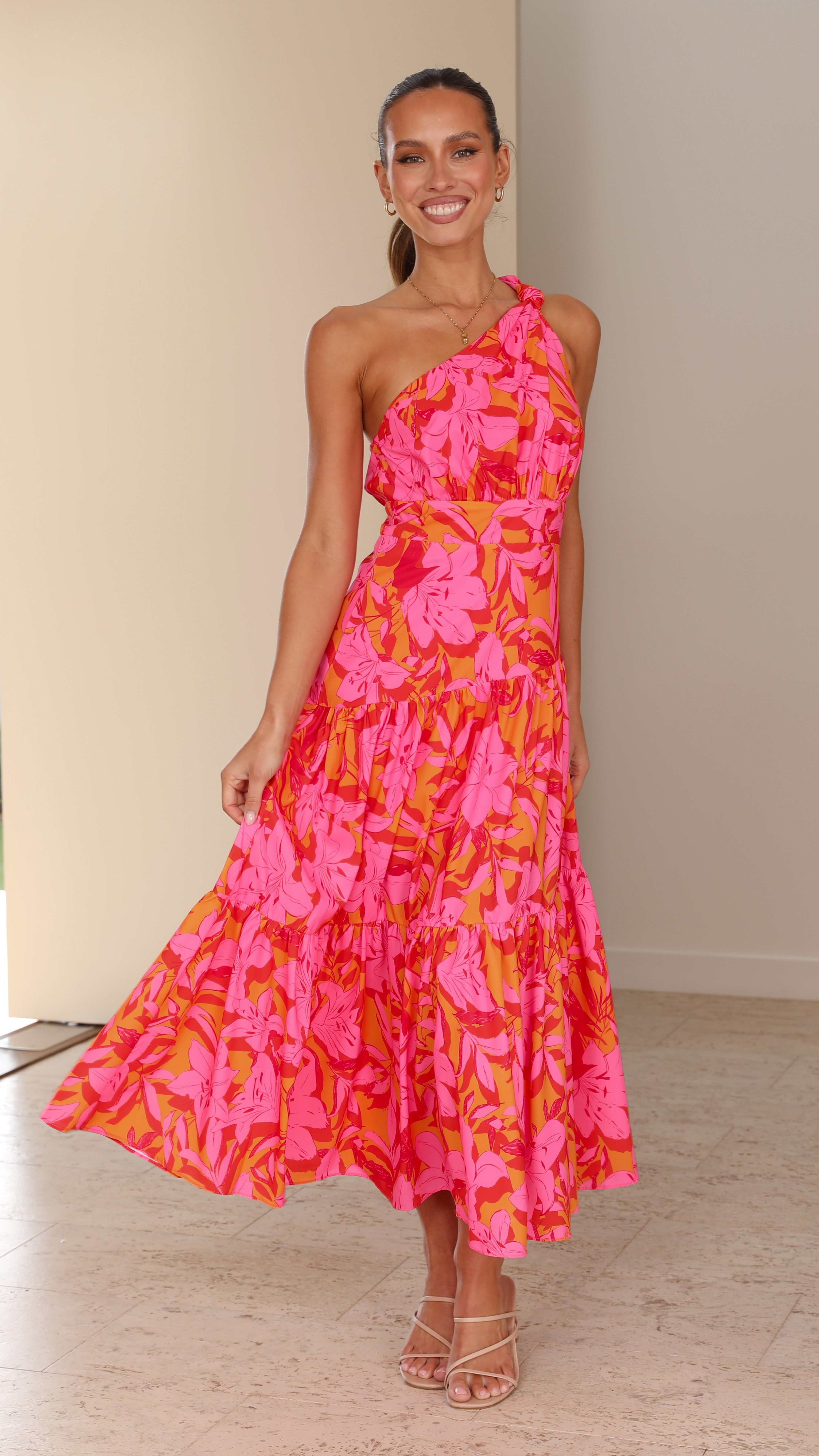 Jayma Maxi Dress - Pink/Orange sold by Billy J