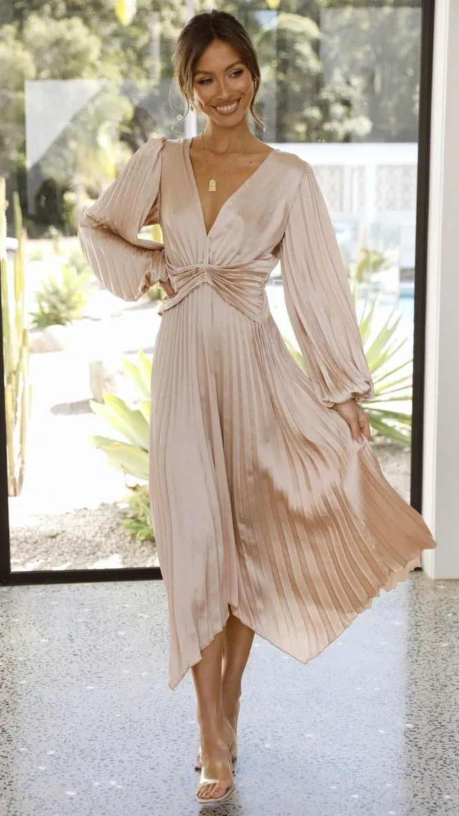 Angelina Midi Dress - Champagne sold by Billy J product image thumbnail 2