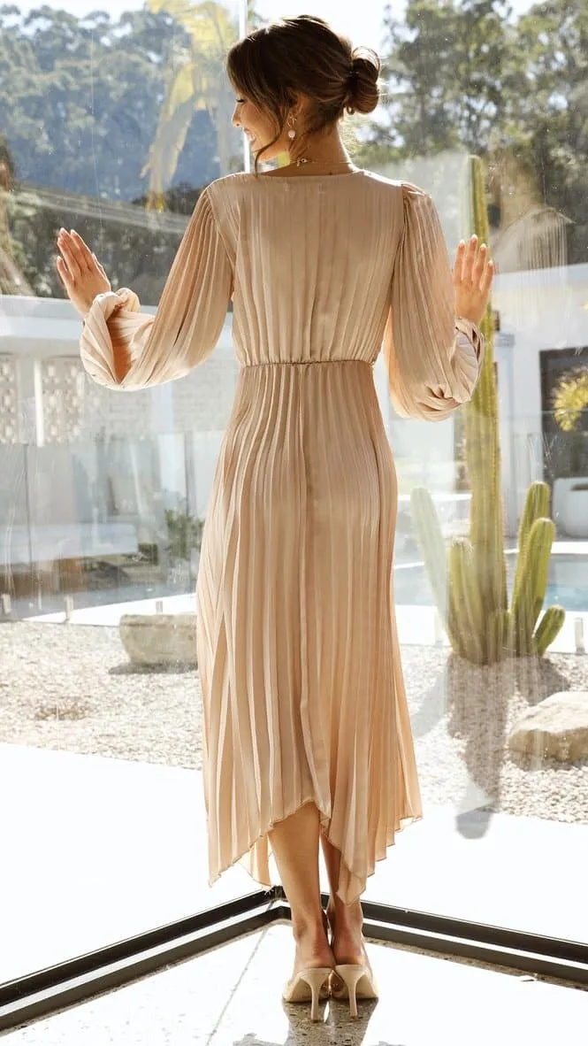 Angelina Midi Dress - Champagne sold by Billy J product image thumbnail 3