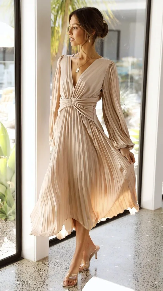 Angelina Midi Dress - Champagne sold by Billy J product image thumbnail 4