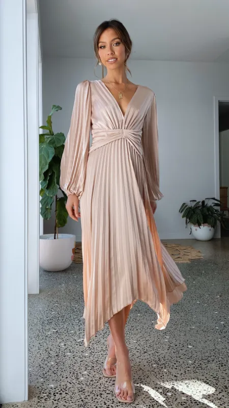 Angelina Midi Dress - Champagne sold by Billy J