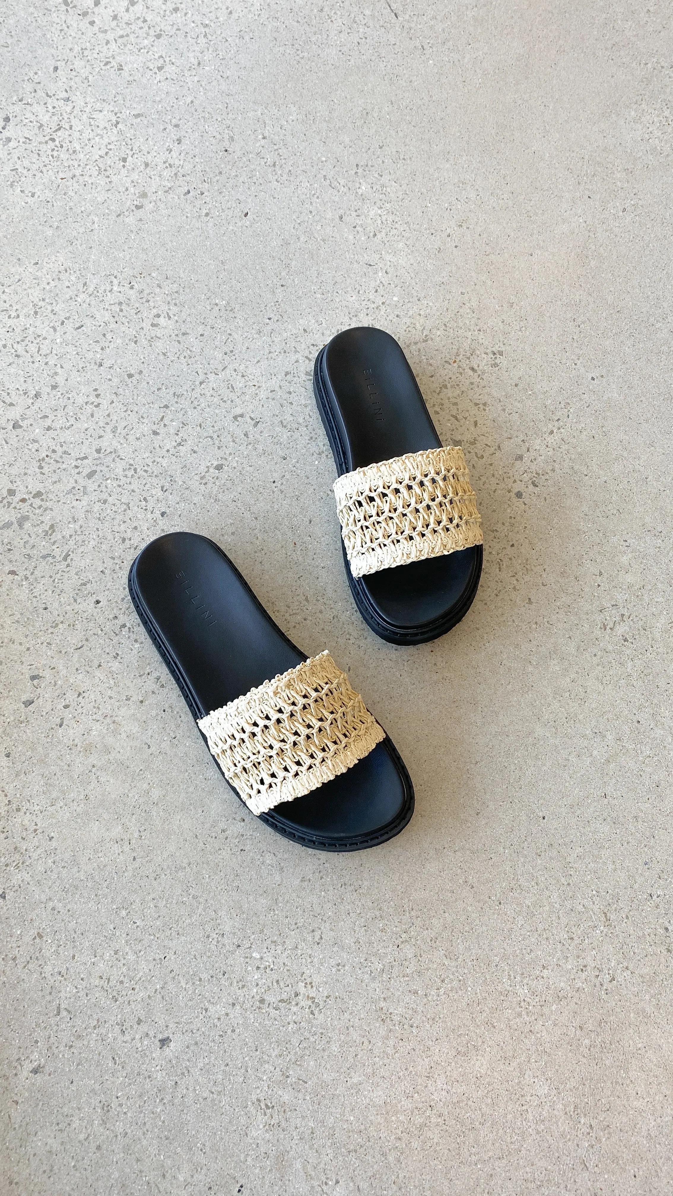 Zaida Slide - Bone Raffia sold by Billy J