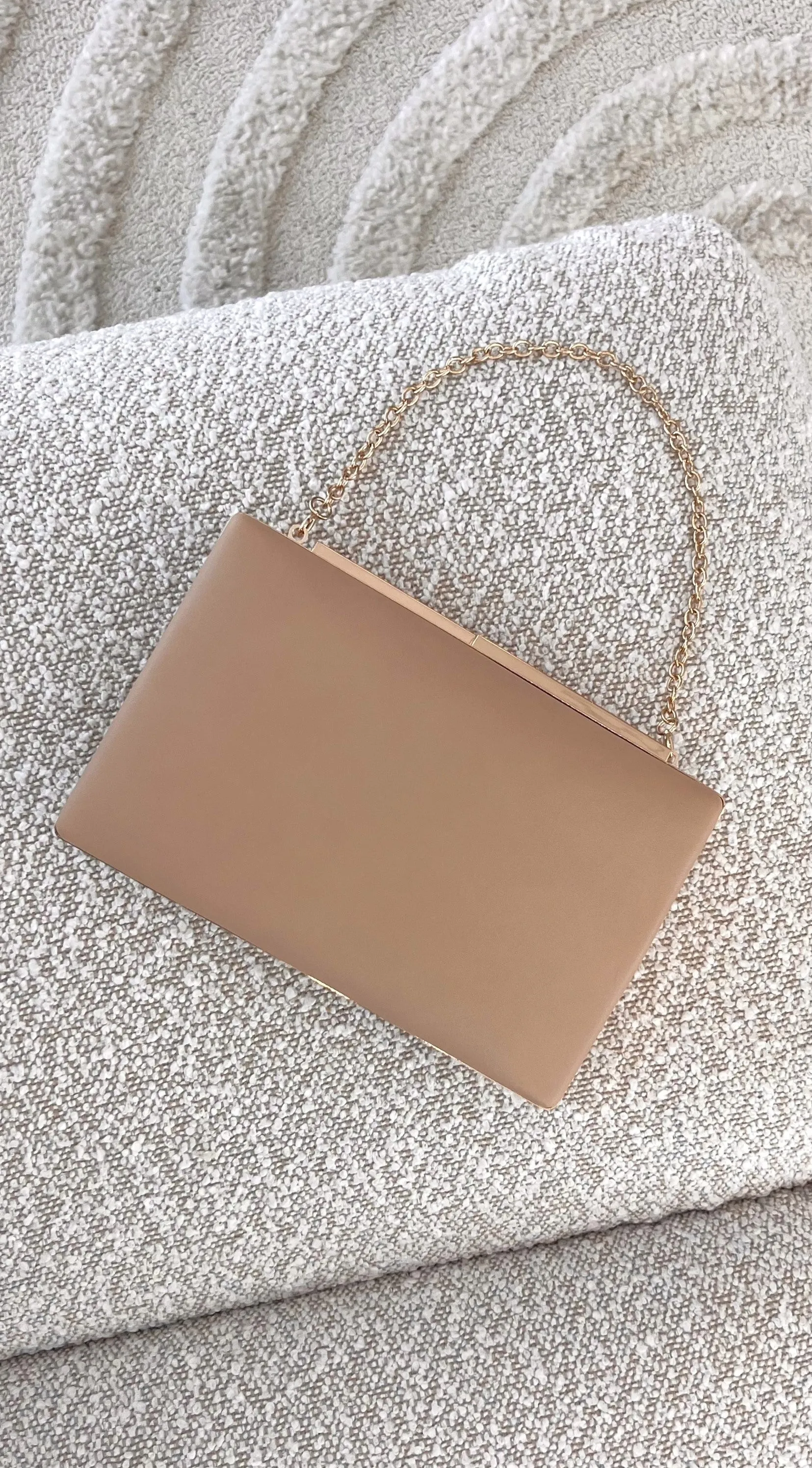 Metallic Structured Clutch - Nude sold by Billy J product image thumbnail 4