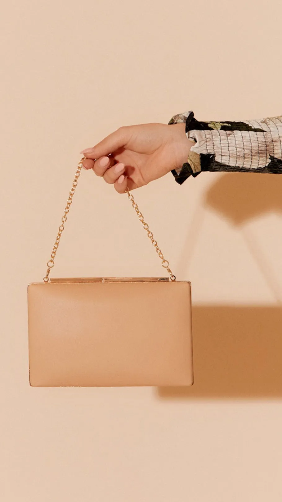 Metallic Structured Clutch - Nude sold by Billy J product image thumbnail 5