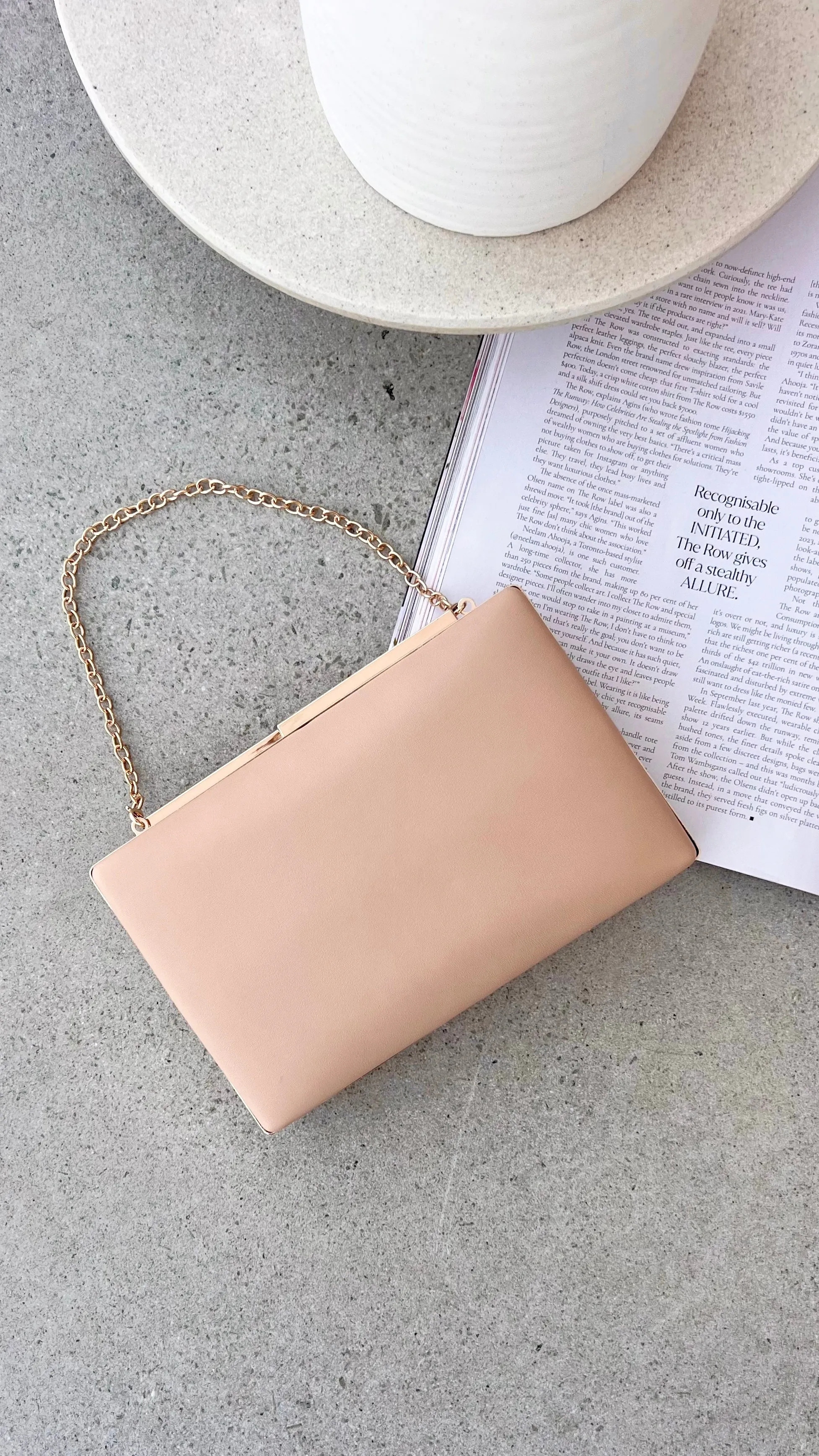 Metallic Structured Clutch - Nude sold by Billy J product image thumbnail 2