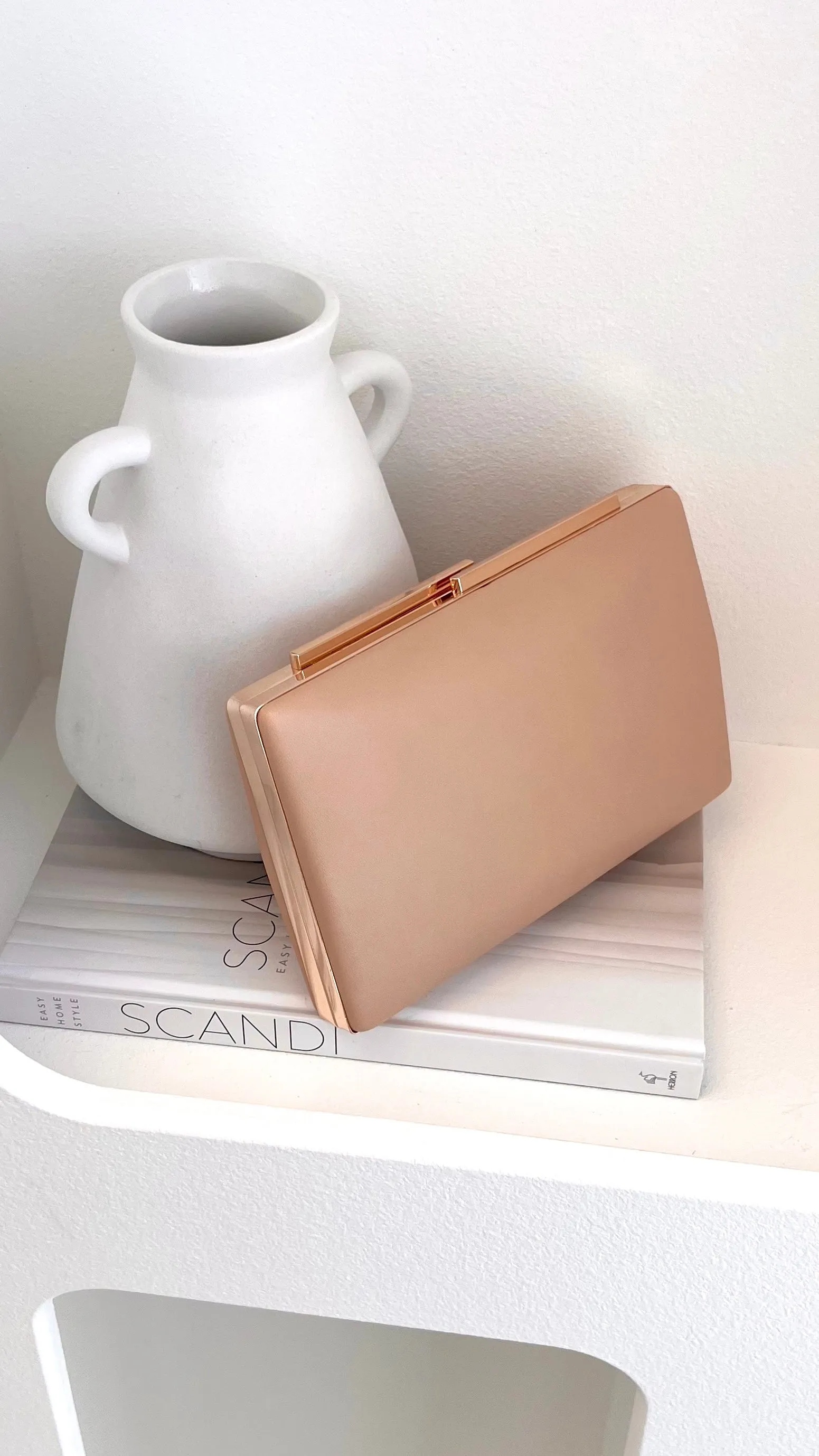 Metallic Structured Clutch - Nude sold by Billy J product image thumbnail 3