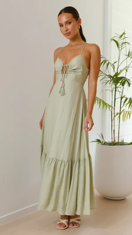 Dabney Maxi Dress - Sage sold by Billy J