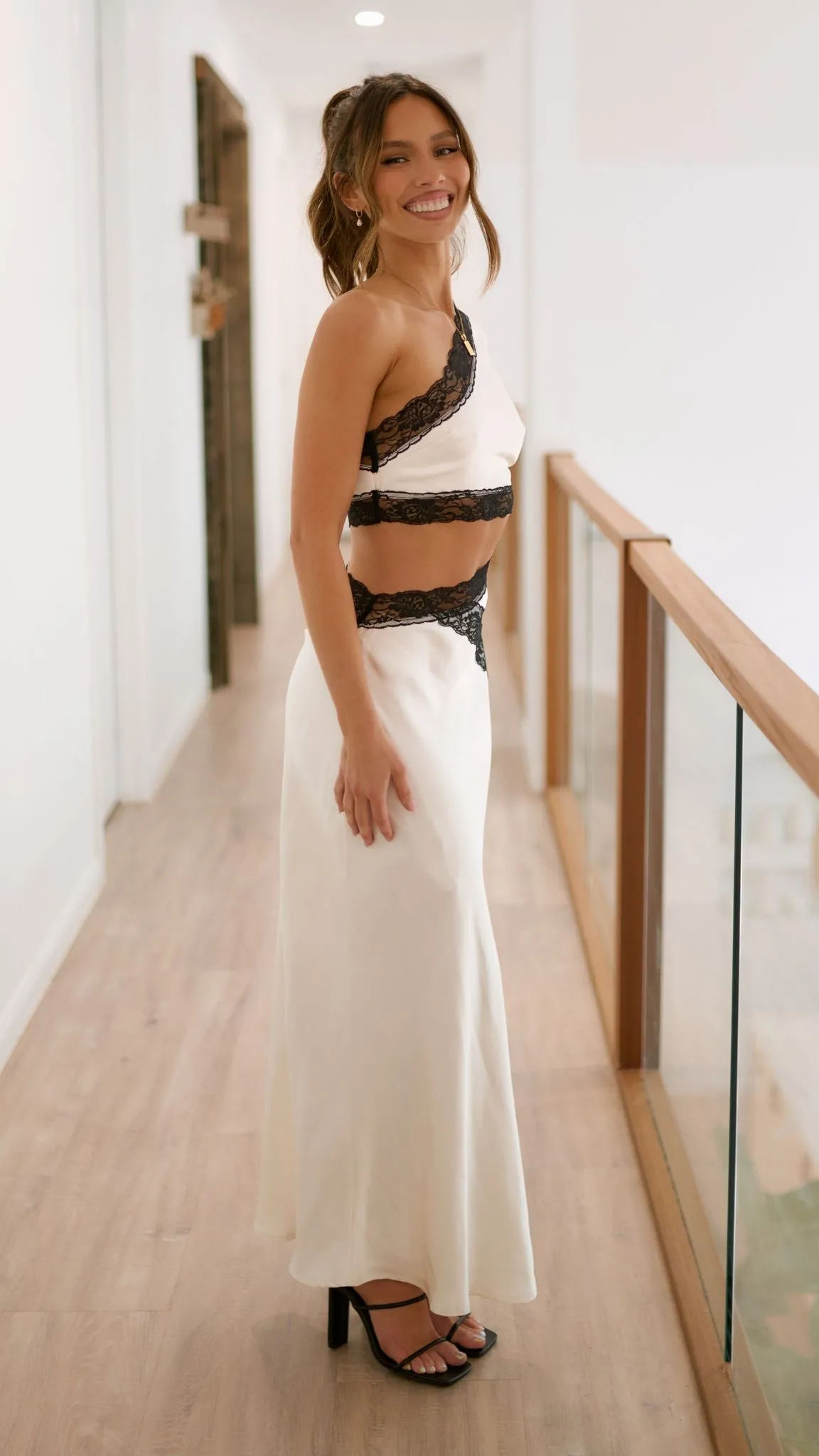 Emily One Shoulder Maxi Dress - White sold by Billy J product image thumbnail 4