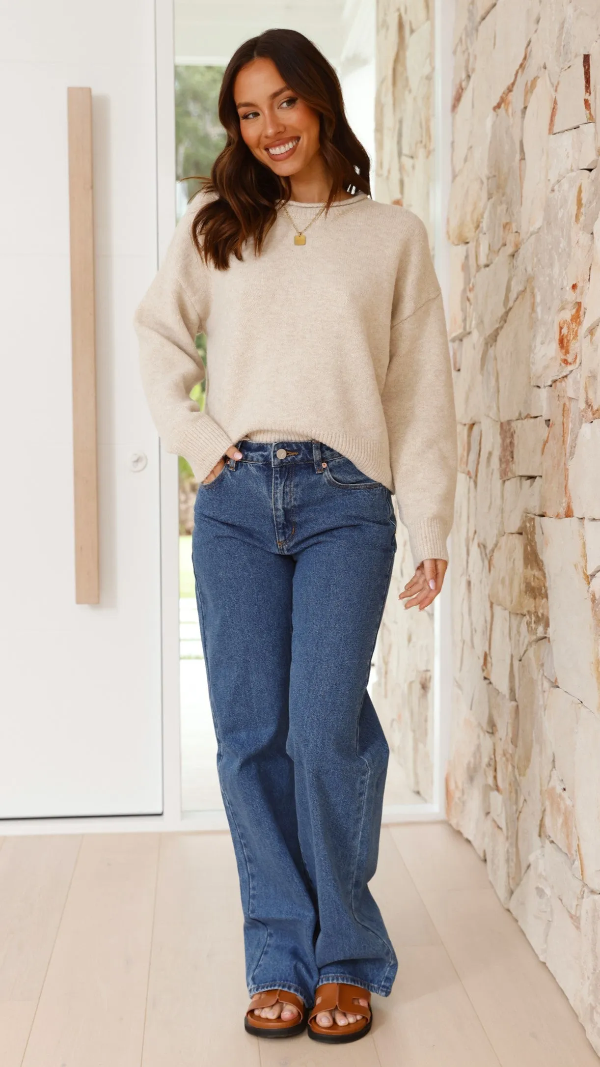 Grazie Knit Jumper - Beige sold by Billy J product image thumbnail 4