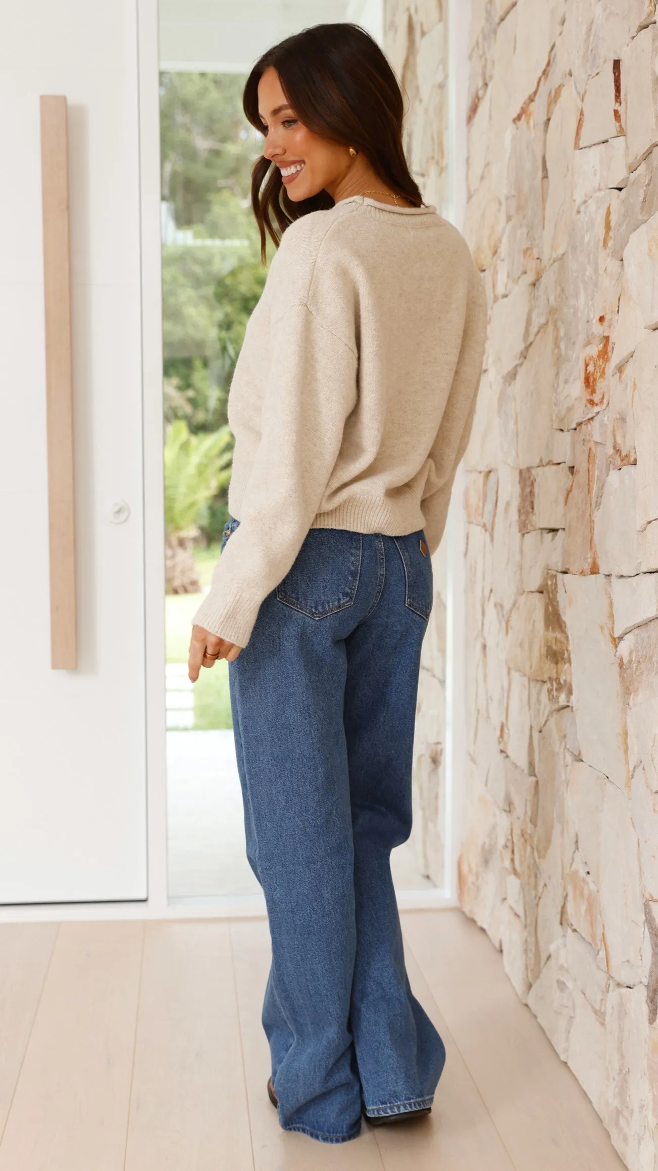 Grazie Knit Jumper - Beige sold by Billy J product image thumbnail 2