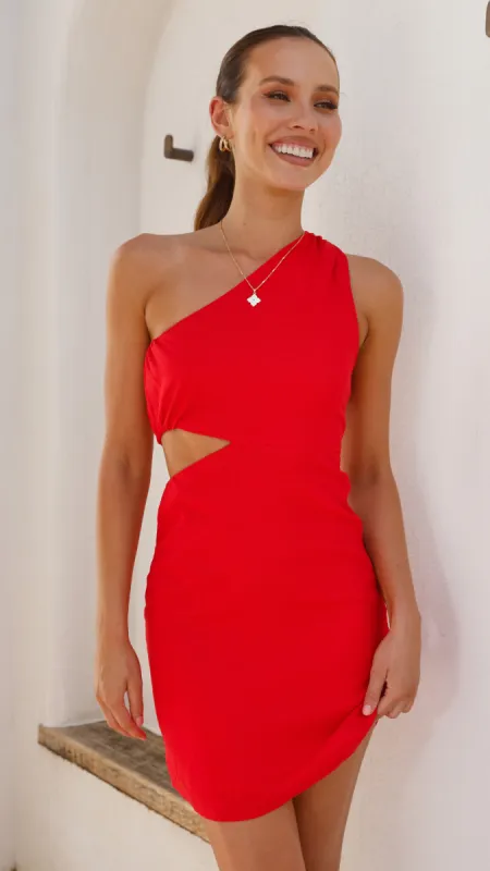 Cleo Mini Dress - Red sold by Billy J