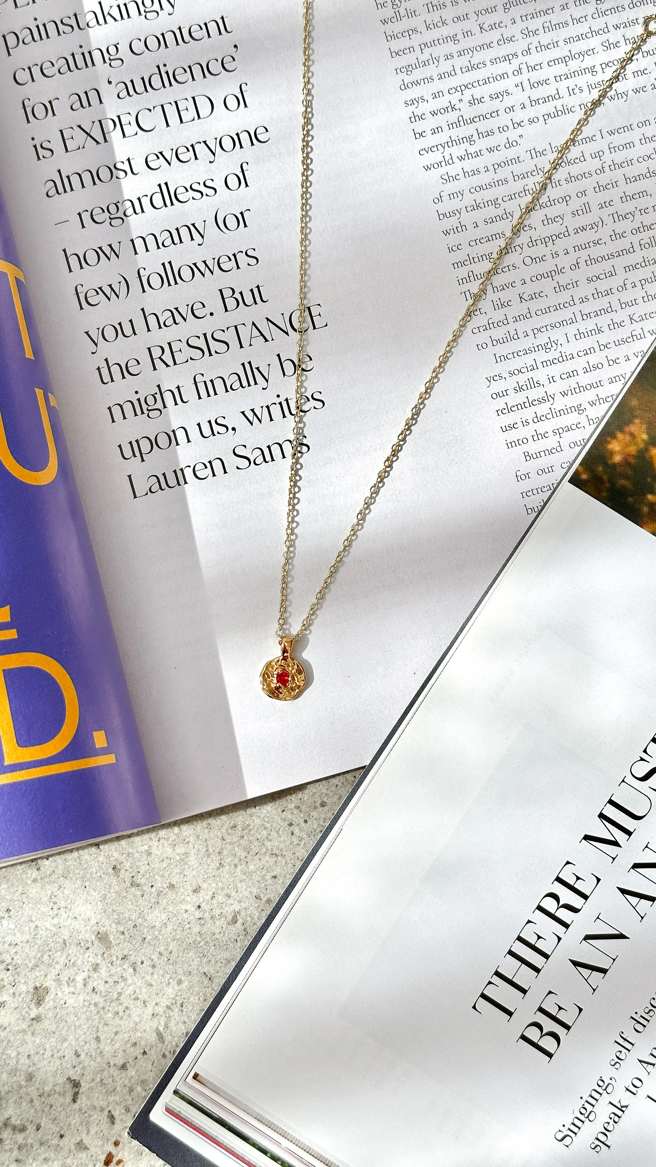 January Birthstone Necklace - Garnet sold by Billy J product image thumbnail 5