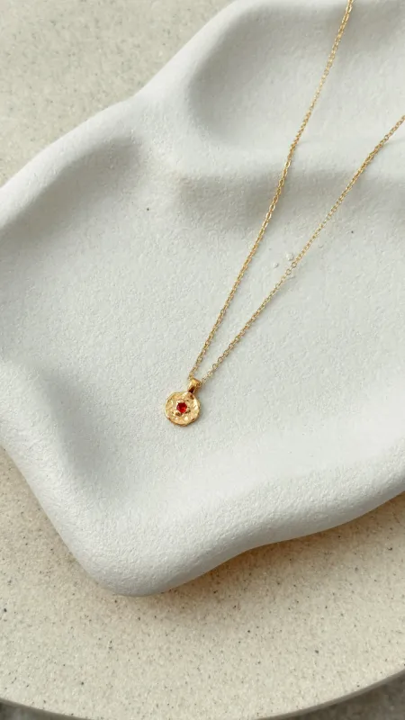 January Birthstone Necklace - Garnet made by Billy J