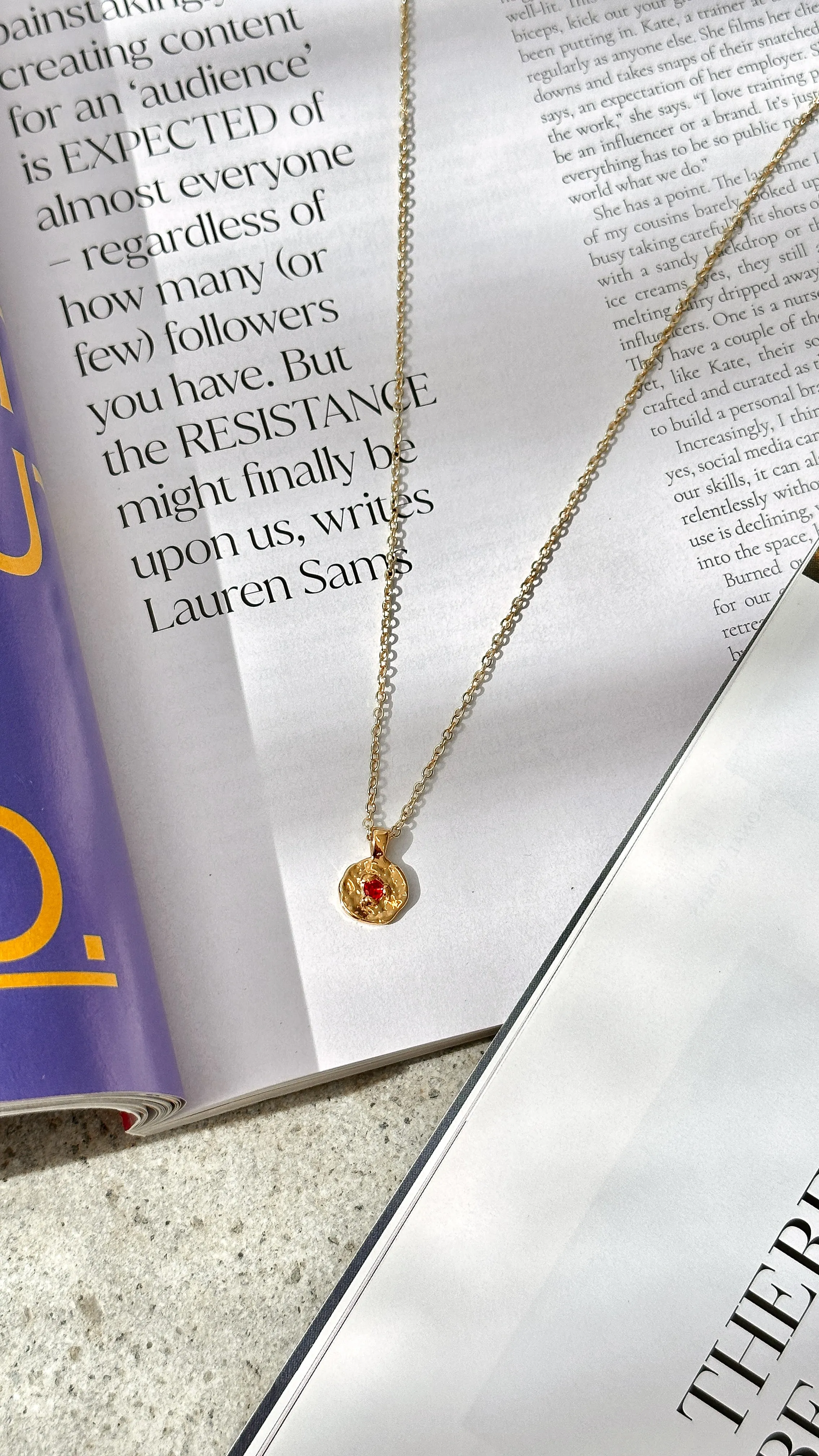January Birthstone Necklace - Garnet sold by Billy J product image thumbnail 4