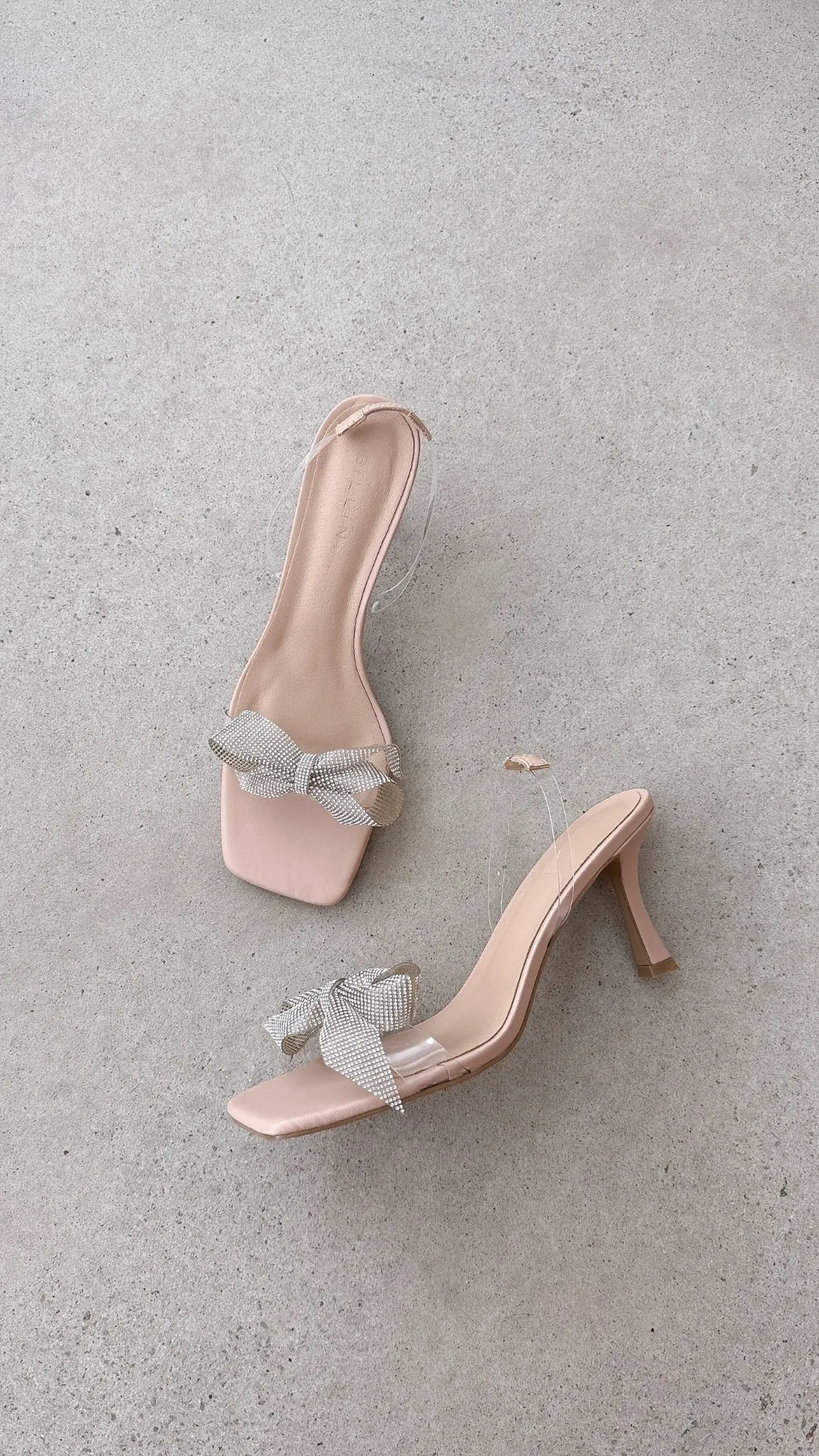 Jasmina Heel - Nude/Clear sold by Billy J