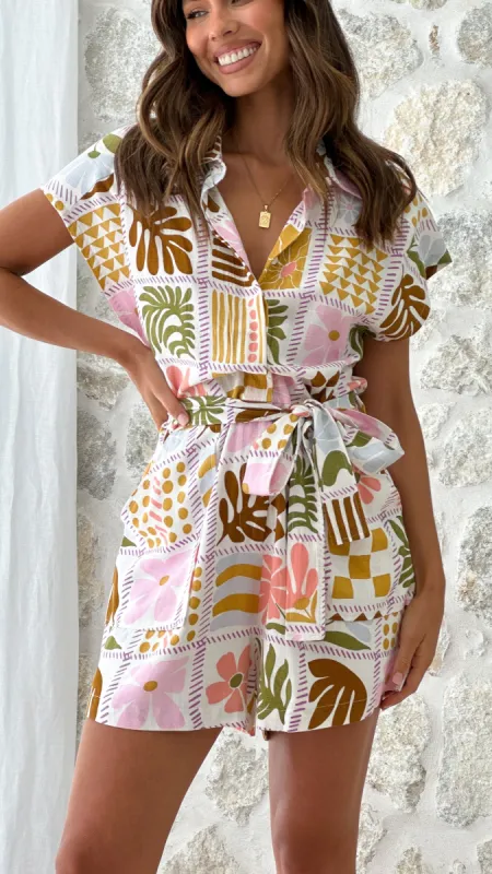 Rachel Playsuit - Lisse Print sold by Billy J