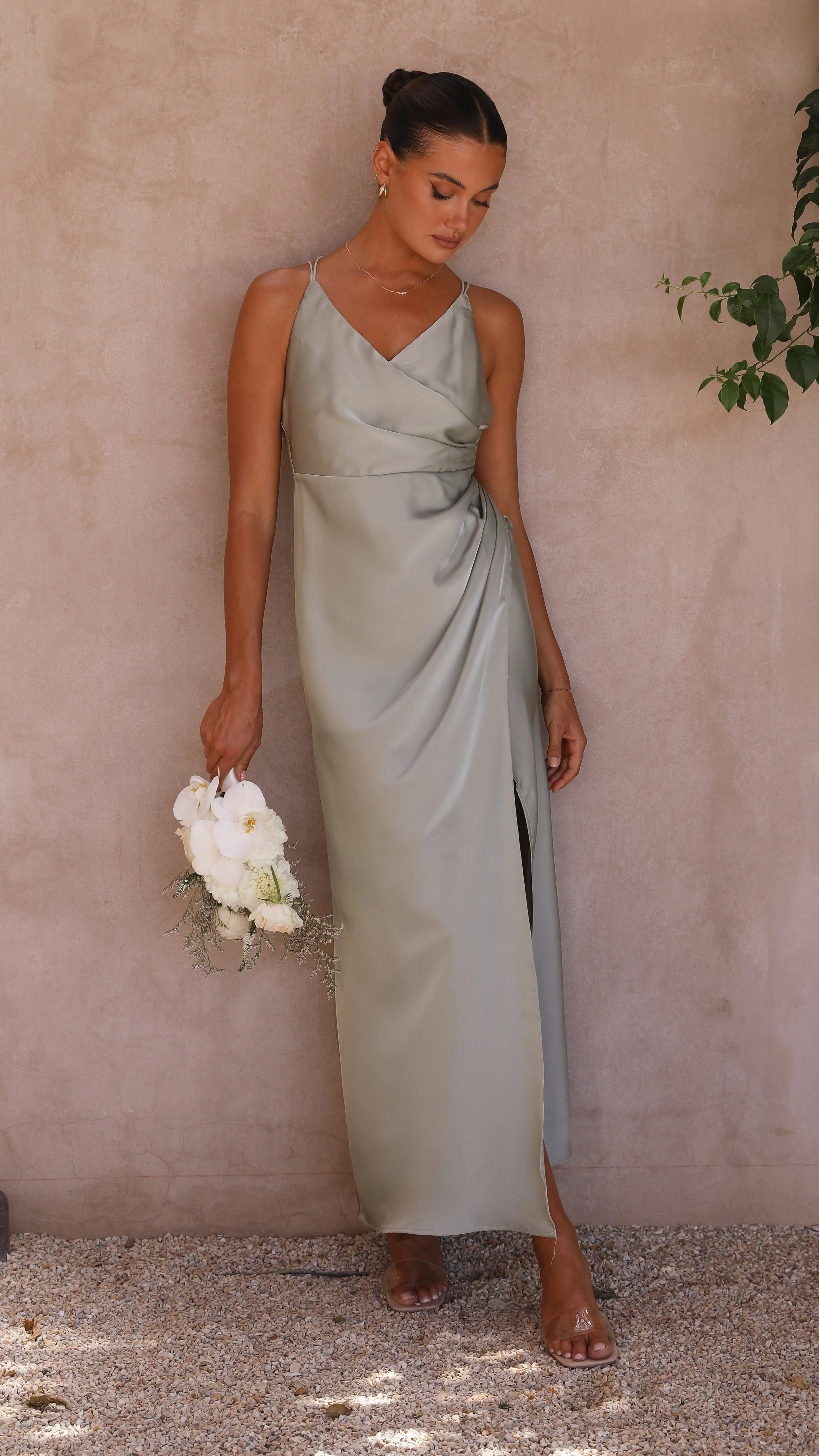 Faith Maxi Dress - Olive sold by Billy J product image thumbnail 5
