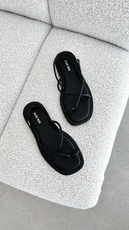 Kendall Sandal - Black Leather sold by Billy J