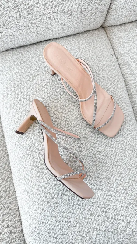 Femi Heel - Nude Diamante sold by Billy J