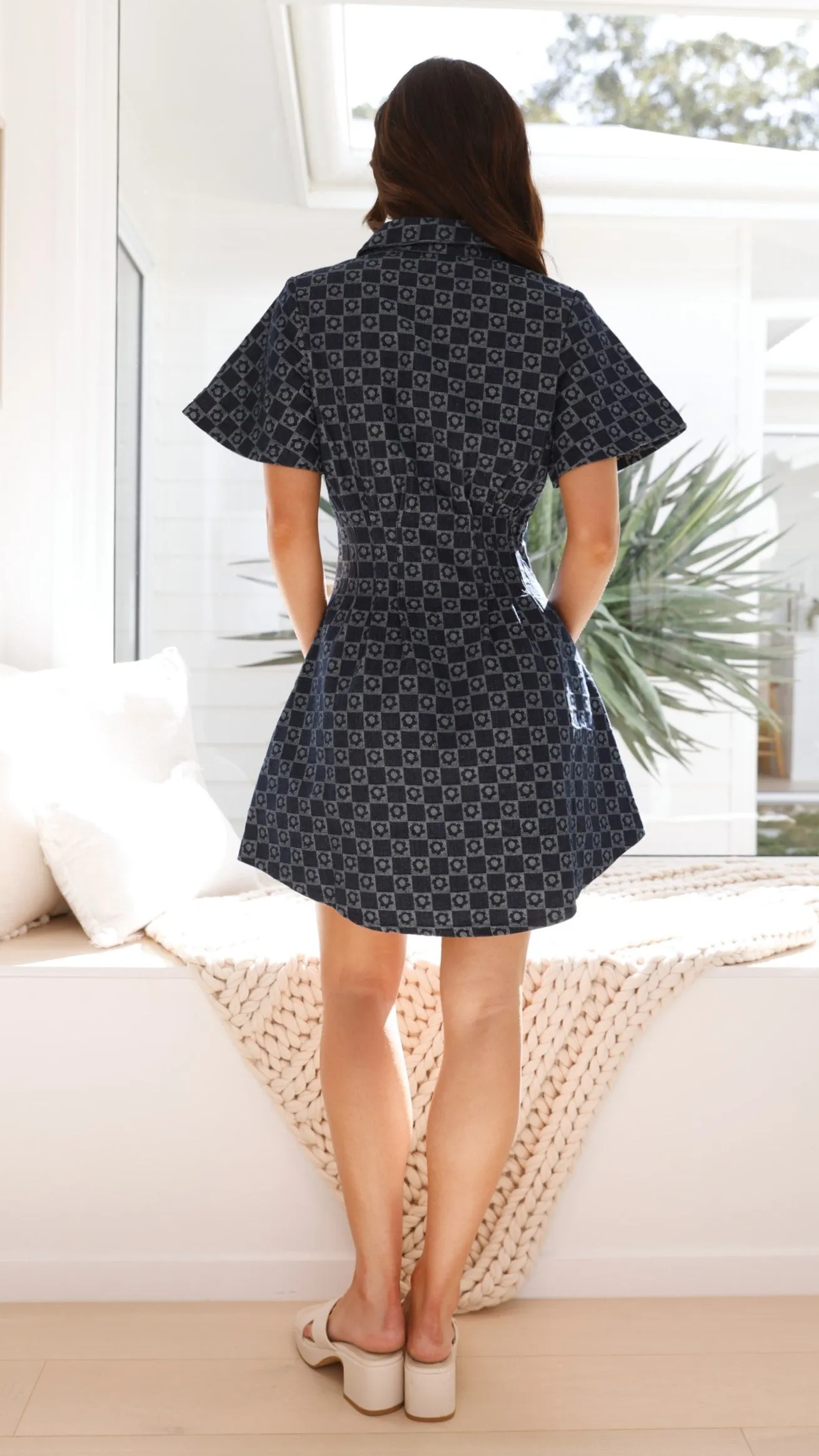 Lacretia Mini Dress - Blue / Blue Denim sold by Billy J product image thumbnail 2