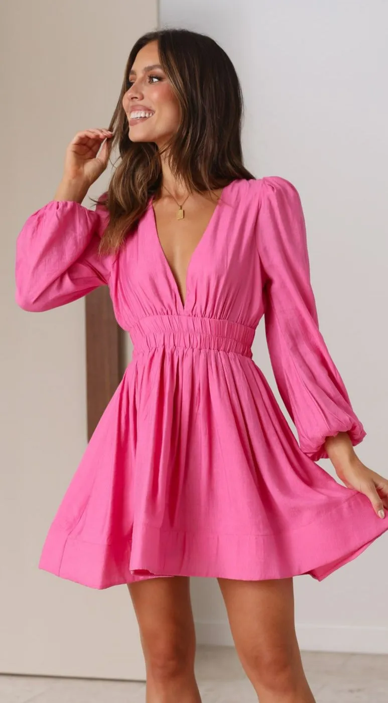 Charlotte Mini Dress - Pink sold by Billy J product image thumbnail 4