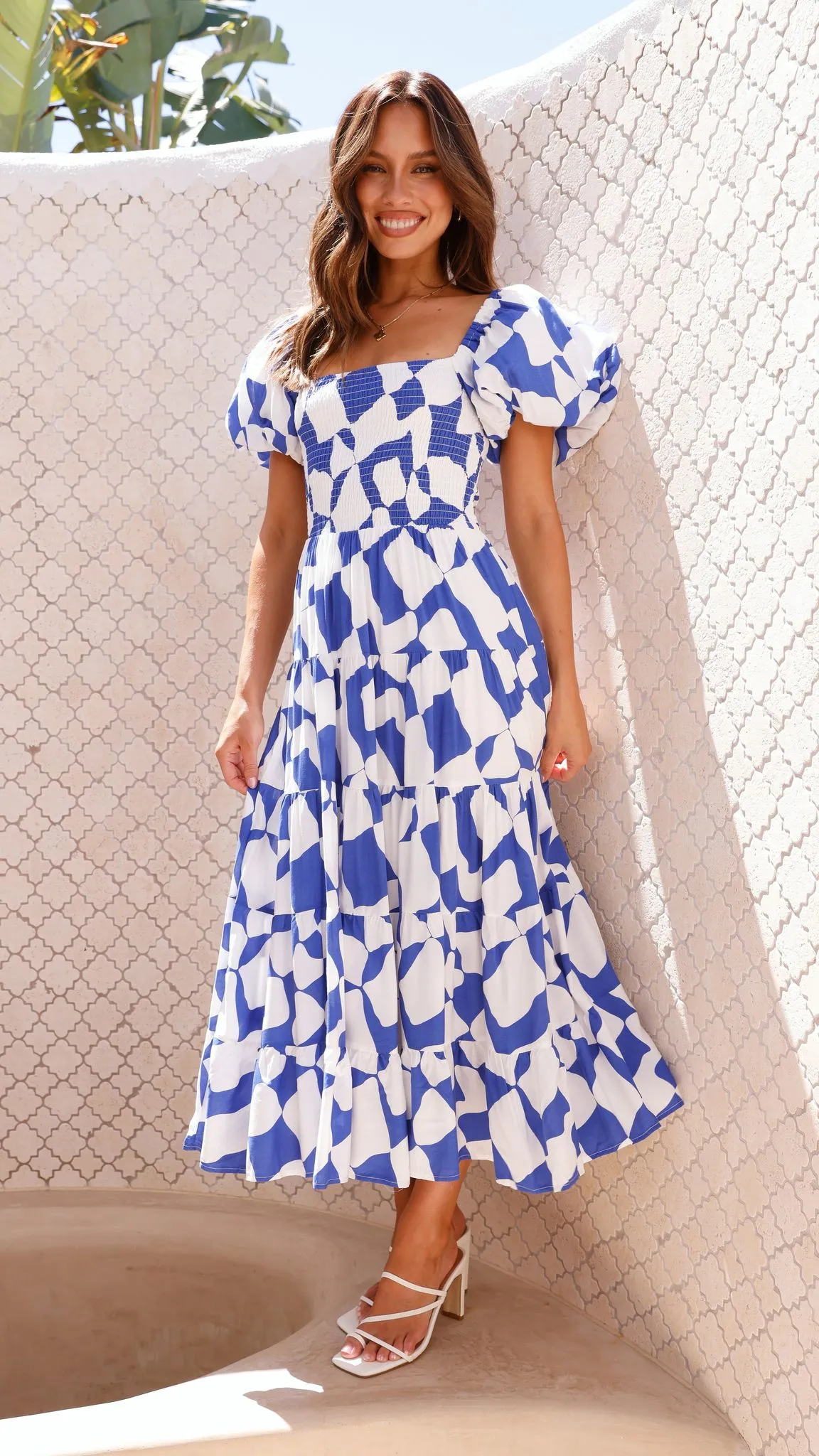Bronty Maxi Dress - Blue sold by Billy J