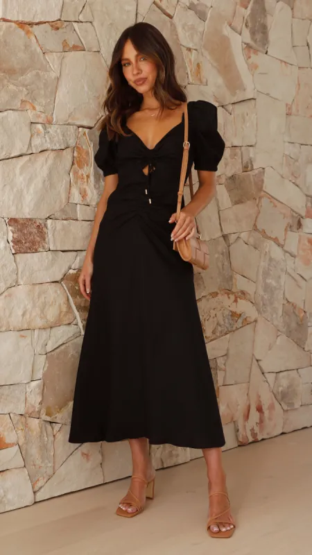 Sadira Midi Dress - Black sold by Billy J