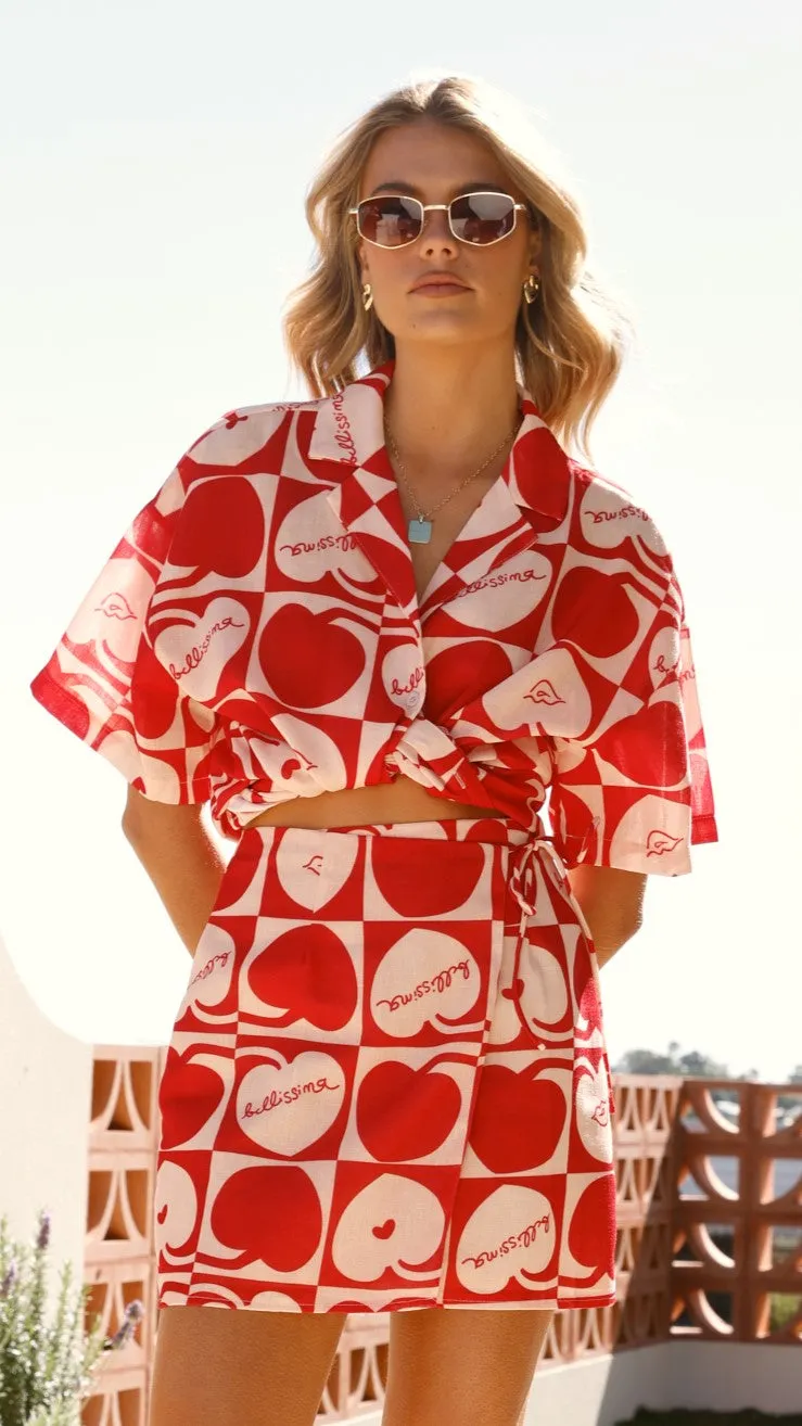 Abilene Button Up Shirt - Red / White sold by Billy J